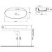 Раковина Azzurra Elegance Circle накладная, 90x44xH14 см, 1 отверстие, без перелива, цвет: Bianco lucido ELLA090440CMBI/(ECI90M bi)*1