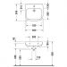 Раковина Duravit (Дуравит) D-Code 60х55 см, 1 отверстие, с переливом, цвет: белый 23126000002