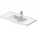 Раковина Duravit (Дуравит) D-Neo 100.5х48 см, накладная, с переливом, 1 отверстие, WonderGliss, цвет: белый 23671000001