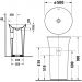 Раковина Duravit White Tulip напольная 50х h90 см, без перелива, без отверстий, сифон, слив в стену, цвет: белый 2702500070