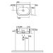 Раковина Kerasan Flo 50х40 см, 1 отверстие, цвет: белый 314101*1