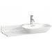 Раковина Laufen (Лауфен) INO 90х45х12 см, накладная, 1 отверстие, полка слева, цвет: белый матовый 8.1330.1.757.104.1