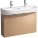 Комплект мебели с раковиной Laufen (Лауфен) Sonar, 1000x420x145 мм., с 2 отверстиями для смесителя, база под раковину 975х240х600 мм, 2 дверцы, цвет: медь 4.0548.4.034.041.1
