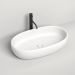 Раковина Salini Luce накладная 70х40х15.5 см, без отверстий, без перелива, S-Stone, цвет: белый матовый 110721M