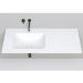 Раковина Salini (Салини) Marea врезная снизу 55х40х13.4cм, без отверстий, без перелива, S-Stone, цвет: белый матовый 1802206M