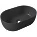 Раковина Alice (Элис) Unica 55x35х17 см, накладная, без отверстий, цвет: черный матовый 32120108