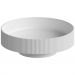 Раковина Богеме Sole Белый 801-R-MW, Boheme накладная рифленая Corian 400х130 Matte white 801-R-MW
