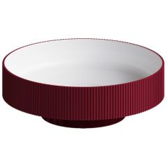 Раковина Богеме накладная рифленая SOLE Corian 400х130 Burgundy 801-R-BUR, Boheme