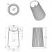 Раковина Богеме Torre Белый 801-Torre-MW, Boheme напольная рифленая Corian 480х480х850 матовое белое