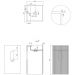 Раковина напольная рифленая с трех сторон Cube Corian 480х480х850 мм Matt White 802-3R-MW Армади Арт MW (белый)