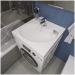 Раковина над стиральной машиной Створки Дублин 60x60 глянцевая белая, квадратная, литьевой мрамор, с комплектом кронштейнов, RSD600, Stworki