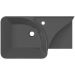 Мебельная раковина Створки Ши 81 накладная, антрацит, прямоугольная, фаянс, 3080-112-KL, Stworki