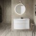 Раковина Kerama Marazzi Riva 100.7х48х15 см, накладная, мебельная, с крепежом, левая, 1 отверстие, с переливом, цвет: белый глянцевый RV.wb.100Lh