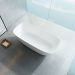 Ванна из искусственного камня Vincea VBT-6S02MW, 1700х720х550 мм, белый матовый, слив-перелив в комплекте
