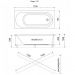 Ванна прямоугольная Тритон (Triton) акриловая Tokyo 1700х700х590 мм (Щ0000064075) (на Х-каркасе)