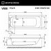 Ванна акриловая прямоугольная Whitecross Vibe 170х70 см белый 0105.170070.100