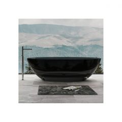 Прозрачная ванна Abber (Аббер) Kristall AT9702 Onyx черная