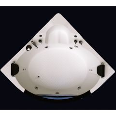 Ванна EvaGold ГМ 1550х1550х750 с насосом OLB-806 с переливом EG200004 белый
