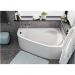 Акриловая ванна Vagnerplast Selena 160x105 см Right белый
