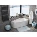 Акриловая ванна Vagnerplast Selena 160x105 см Right белый