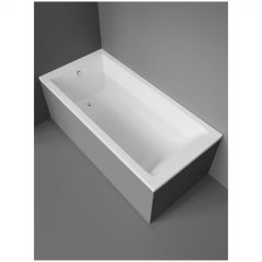 Ванна из искусственного камня Створки Ольборг 170x80 см, пристенная, белая, на ножках, Stworki