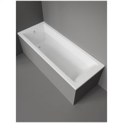 Ванна из искусственного камня Створки Ольборг 180x70 см, пристенная, белая, на ножках, Stworki