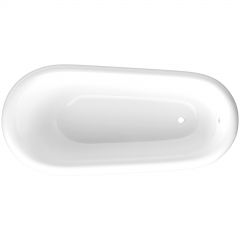 Ванна из искусственного камня Створки Хельсингборг 170x80 см, отдельностоящая, белая, овальная, с декоративными ножками, ФР-00017393, Stworki