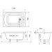 Акриловая ванна Диво Брянск 110x70 см, пристенная, белая, на ножках, VN-VN-1154812, Diwo