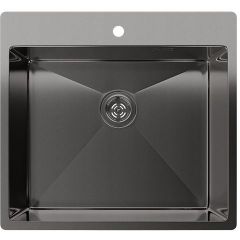 Мойка кухонная прямоугольная Rivelato (Ривелато) Rinox UN PVD (5450 PVD black )