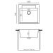 Мойка кухонная прямоугольная Polygran Argo-560 №314 Светло-серый (854710)