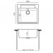 Мойка кухонная прямоугольная Polygran Argo-560 №327 Кремовый (854703)