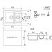 Мойка кухонная Ulgran из искусственного мрамора прямоугольная  U-106, цвет: песочный, база: 57.5х46 см, арт. U-106-302