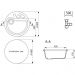 Мойка кухонная Ulgran из искусственного мрамора круглая  U-108, цвет: ультра-белый, база: 48х48 см, арт. U-108-341