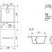 Мойка кухонная Ulgran (Улгран) из кварцевого композита квадратная Quartz Forte, цвет: космос, база: 40х46 см, арт. Forte 425-08
