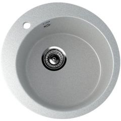 Мойка кухонная Ulgran из искусственного мрамора круглая  U-405, цвет: серый, база: 47х47 см, арт. U-405-310