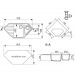 Мойка кухонная Ulgran из искусственного мрамора многоугольная  U-409, цвет: ультра-черный, база: 94.5х47.5 см, арт. U-409-344