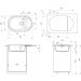 Мойка кухонная Ulgran из искусственного мрамора овальная  U-610, цвет: графит, база: 75.5х47.5 см, арт. U-610-342