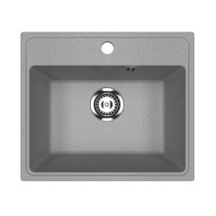 Кухонная мойка из искусственного камня Uperwood (Упервуд) ECON UPD-408, 003, прямоугольная, серая матовая 4910201233