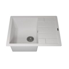 Кухонная мойка кварцевая Uperwood (Упервуд) Quartz UPD-03, 01, прямоугольная, белая 3910202108