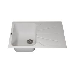 Кухонная мойка кварцевая Uperwood (Упервуд) Quartz UPD-04, 01, прямоугольная, белая 3910202112