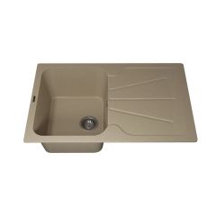 Кухонная мойка кварцевая Uperwood (Упервуд) Quartz UPD-04, 02, прямоугольная, бежевая 3910202113