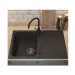 Кухонная мойка кварцевая Uperwood (Упервуд) Quartz UPD-04, 04, прямоугольная, черная 3910202115