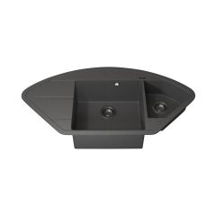 Кухонная мойка кварцевая Uperwood (Упервуд) Quartz UPD-06, 03, угловая двухсекционная, серая 3910202122