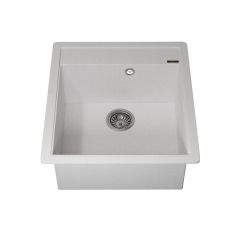 Кухонная мойка кварцевая Uperwood (Упервуд) Quartz UPD-07, 01, прямоугольная, белая 3910202124