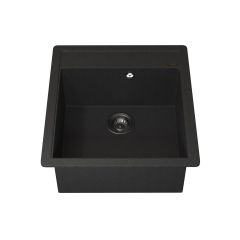 Кухонная мойка кварцевая Uperwood (Упервуд) Quartz UPD-07, 04, прямоугольная, черная 3910202127