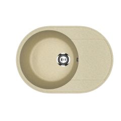 Кухонная мойка из искусственного камня Uperwood (Упервуд) ECON UPD-107, 002, овальная, бежевая матовая 4910201244