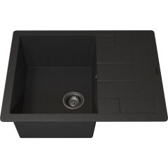 Кухонная мойка кварцевая Uperwood (Аппервуд) Quartz UPD-03-04, прямоугольная, черная 3910202111