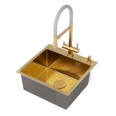 Кухонная мойка RoxenBath (РоксенБаз) Simple 50 PVD, золото , 560220-50G-V