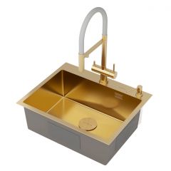 Кухонная мойка RoxenBath (РоксенБаз) Simple 60 PVD, золото, 560220-60G-V