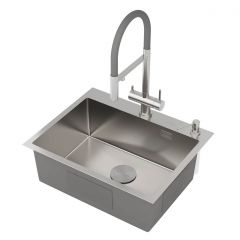 Кухонная мойка RoxenBath (РоксенБаз) Simple 60, сатин, 560220-60-V
